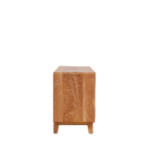 Aparador de Estilo Minimalista de 2 Puertas y 3 Cajones con Puertas y Cajones Hechos de Madera de Teca - Product Image 4