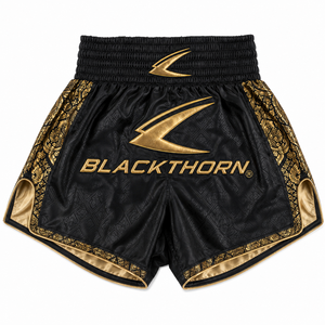 Pantalones Cortos de Muay Thai MMA para Hombre, OEM, Satinados, Bordados, Cintura Media, Cierre con Cordón, Deportivos, 100% Poliéster, Secado Rápido - Product Image 6