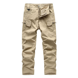 Pantalones Cargo Casuales para Hombre al por Mayor OEM, con Múltiples Bolsillos, de Pana y Poliéster, para Trabajo, con Cintura Elástica, de Secado Rápido y Transpirables - Product Image 1