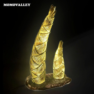 Éclairage de festival en plein air lumière lumineuse réaliste en bambou pièces courtes décorative <span class=keywords><strong>fibre</strong></span> de verre led lumières d'aménagement paysager de jardin - Product Image 4