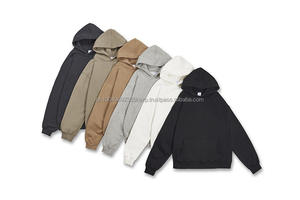 Top qualité impression personnalisée logo brodé 390g surdimensionné grande taille sweats à capuche pour hommes sans chaîne sweats à capuche - Product Image 5