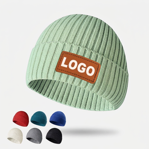 Trending Winter Knitted <b>Beanie</b> Hats Custom Embroidered Logo Patch Plain <b>Skull</b> Cap Fashion Men Women - Product Image 6
