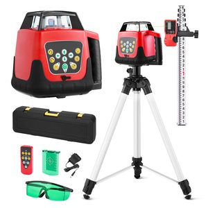 Kit Livella Laser Rotante Verde Autolivellante 360° da 600m con Treppiede, Ricevitore e Telecomando - Product Image 1