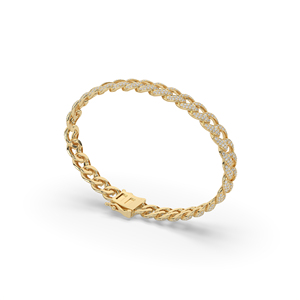 Elegant 5.00Ct Lab Grown Diamond Bracelet Unique Cuban Link Round Brilliant Cut 14KT 10KT <b>Gold</b> Jewelry Luxury Wristwear - Product Image 4