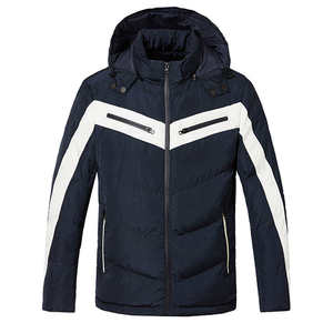 Manteau d'hiver minimaliste matelassé à capuche, parka isolée imperméable coupe-vent chaude pour l'extérieur et le streetwear décontracté - Product Image 5