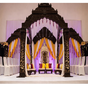 ซุ้มแต่งงาน วัดแต่งงาน ซุ้มแต่งงานแบบอินเดียใต้ ซุ้มแต่งงานไม้ FRP ซุ้มแต่งงานแบบคลาสสิกสำหรับงานแต่งงานฮินดู จัดซุ้มแต่งงานที่นิวยอร์ก - Product Image 1