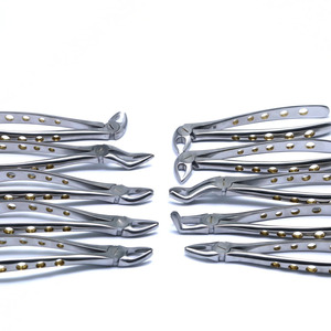 Ensemble professionnel de 10 pinces d'extraction dentaire manuelles en acier inoxydable pour l'extraction des racines, instruments chirurgicaux - Product Image 2