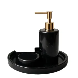 Juego de Baño de Resina Moderna Blanca de Primera Calidad, Fácil de Limpiar, Artículos Decorativos de Cuatro Piezas - Product Image 1