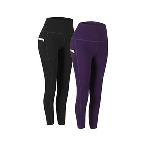 High Waist Yoga <b>Leggings</b> for Women Full Length Seamless Stretch Fitness Workout Pants Solid Color Spandex <b>Nylon</b> Activewear - Product Image 4