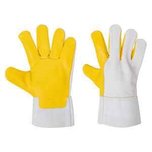 Gants de sécurité haute performance pour soudage TIG, construction robuste avec coutures renforcées, en cuir de mouton et croûte de vache 7 oz, anti-vibration, certifiés CE - Product Image 1