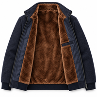 Blouson Bomber Unisexe Personnalisé OEM Long d'Été Imperméable à Capuche Doublé Peluche avec Doublure en Fausse Fourrure Texturée Marque Privée Blimpex