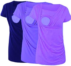 Ladies Breast Feeding Tees Half Sleeve Dress Plus Size Women Clothing Women's Blouses & <b>Shirts</b> Clothes Women Crop - Product Image 5