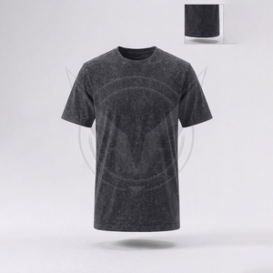 T-shirt surdimensionné 100 % coton vintage délavé à l'acide, T-shirt délavé aux enzymes, T-shirts délavés aux minéraux pour hommes - Product Image 1