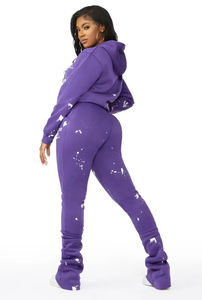 Nuevo Conjunto Deportivo Casual para Mujer, de Dos Piezas, en Felpa, Transpirable, Estilo Europeo Americano - Product Image 3