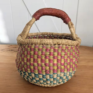Cesta Bolga de algas marinas hecha a mano, organizador de almacenamiento de paja respetuoso con el medio ambiente, venta al por mayor, duradero, ligero, de Vietnam - Product Image 3