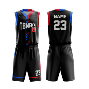 Vêtements de basket-ball personnalisés, jersey cousu, uniforme de basket-ball par sublimation, respirant et à séchage rapide - Product Image 1