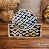 Sous-verre rond au design unique, fait main, support de boisson, protection de table, élégant accessoire de décoration pour salle à manger et cuisine, disponible à la vente