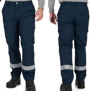 Pantalon de sécurité réfléchissant avec bandes lumineuses, tissu durable, ajustement réglable pour usage industriel et routier, design haut de gamme - Product Image 1
