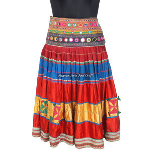 Banjara-falda de Estilo Vintage para mujer, falda con bordado multicolor, estilo étnico, Rabari, Banjara, Belly Dance, Kuchi - Product Image 1