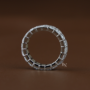 Anillo de Diamante Cultivado en Laboratorio con Corte Radiante, Certificado IGI, 4CTW, Claridad VVS-VS, Color D-F, Anillo de Lujo para Boda y Aniversario, Regalo Apilable - Product Image 4