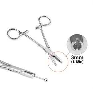 Pince chirurgicale de haute qualité pour piercing corporel, outil professionnel pour les professionnels du piercing (nez, lèvre, oreille, nombril), approuvé ISO - Product Image 4