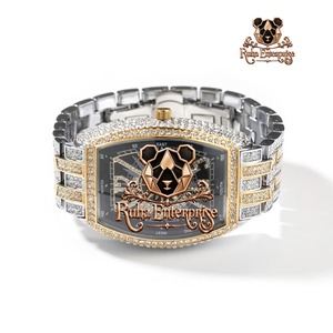 Montre en diamant moissanite la plus vendue, montre-bracelet tendance avec détails en pierres brillantes pour hommes, femmes et occasions spéciales - Product Image 1