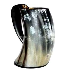 Jarra de Cerveza Vikinga con Diseño de Cuerno, Ecológica, Pulida, con Diseño de Amor, Souvenir, Incluye Accesorios, Artesanía Única, Directo de India - Product Image 2