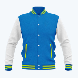 เสื้อแจ็คเก็ตวาร์ซิตี้สีม่วงขาว สไตล์พรีปปี้สำหรับผู้ชาย ติดกระดุม ทรงปกติ ใส่ได้ในฤดูใบไม้ร่วง ผลิตจากผ้าโพลีเอสเตอร์ผสมฝ้าย - Product Image 4