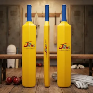 Bate de Cricket de Plástico Amarillo JRMS Industries, Bate de Práctica Deportiva Duradero para Interiores - Product Image 4