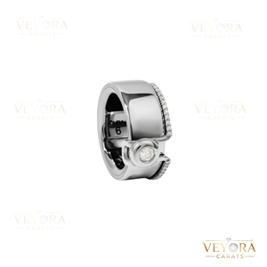 Anillo de lujo de plata maciza 925 con pavé de moissanita para cubrir el anillo Oura, sin chapado en oro. - Product Image 2