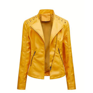 Veste en cuir pour femme, vente en gros, tendance, respirante, imperméable, coupe-vent, haute qualité, mode hiver - Product Image 1