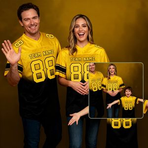 Custom Sublimated American Football Jersey <b>Men's</b> Short Sleeve V-Neck Breathable Mesh Team Name Number Printed All Seasons - Product Image 4