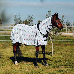 Couverture imperméable pour cheval avec imprimé abeille, en tissu Oxford, pour l'extérieur, toutes saisons, avec rabat de queue moyen - Product Image 3