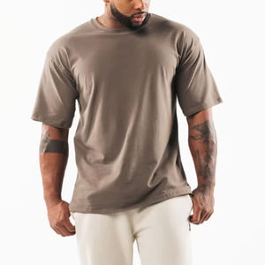 เสื้อยืดคอกลม แขนสั้น ทรงหลวม ไหล่ตก โอเวอร์ไซส์ ผ้าเจอร์ซีย์คอตตอน 100% น้ำหนัก 240 กรัม ลายเรียบ สำหรับผู้ชาย - Product Image 4