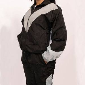 High Quality Women Winter Casual Hooded Acid Wash Jogger Set Neon <b>Black</b> Grey Two Piece <b>Windbreaker</b> Tracksuit Customized 100% - Product Image 3