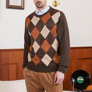 Pull tendance pour homme en coton et laine, style décontracté, prix bas, en promotion - Product Image 2