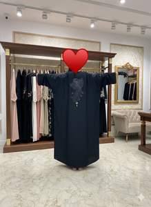 ABAYA/BURKA de Diseño Elegante para Fiestas, con Trabajo Artesanal de Diamantes en la Parte Posterior, Vestido Musulmán, Pañuelo Islámico, Hiyab de Lujo - Product Image 3