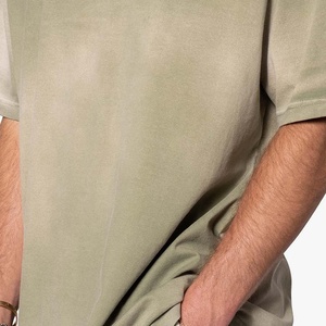 T-shirt Homme Respirant en Coton Tricoté 100% Écologique, Col Rond, Broderie et Impression de Logo, 180 Grammes, Surdimensionné, Vente en Gros OEM - Product Image 5
