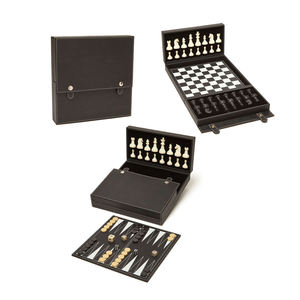 Game Chess Board <b>Backgammons</b> Board Game <b>Set</b> Leather Case Portable Travel Strategy <b>Backgammons</b> Game <b>Set</b> - Product Image 5