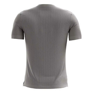 T-shirt décontracté pour homme, gris, imprimé par sublimation, motif lettres, col rond, manches courtes, coupe classique, 100% coton, séchage rapide - Product Image 2
