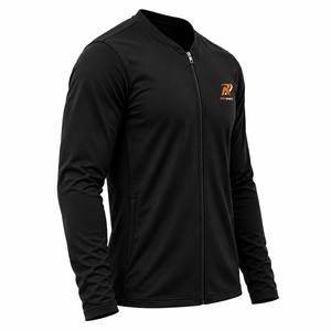 Veste de cyclisme noire à fermeture éclair intégrale, séchage rapide, haut de sport à manches longues, vêtement d'extérieur pour cycliste - Product Image 2