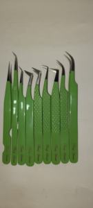 Pinzas de Alta Calidad para Extensión de Pestañas, Juego de Herramientas de Precisión de Acero Inoxidable, Antimagnéticas, Resistentes al Ácido, Antiestáticas, Serradas - Product Image 4