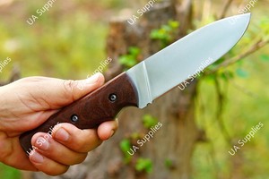 มีดทำมือจากเหล็กกล้าไร้สนิม 12C27 แบบฟูลแทงค์ ดรอปพอยต์ สำหรับกิจกรรมกลางแจ้ง ตั้งแคมป์ ล่าสัตว์ เอาตัวรอด ด้ามไม้พะยูง แข็งแรงทนทาน รับผลิตตามแบบ OEM - Product Image 2