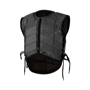 <b>Red</b> Unisex Horse Riding Safety Vest Breathable Polyester Body Protector Zipper Closure Sleeveless Equestrian Gear - Product Image 4