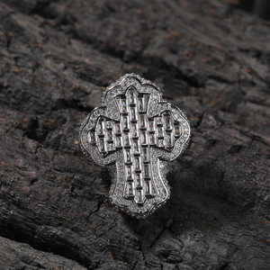 Moissanite <b>Cross</b> <b>Ring</b> Gold <b>Silver</b> Iced Out Statement <b>Ring</b> Luxury Mens Womens Jewelry Gothic Hip Hop Wedding Party Fashion Gift - Product Image 6