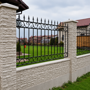 Panneaux de clôture décoratifs en fer forgé, clôture de sécurité extérieure personnalisée pour projets résidentiels et commerciaux - Product Image 2