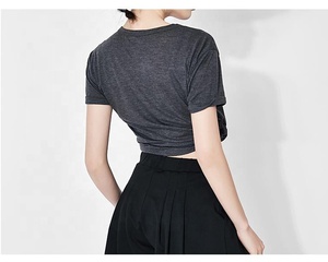 Camisetas elegantes para mujer, camisetas cortas, Top, camisetas laterales de la mejor calidad, ropa deportiva, camisetas de entrenamiento de gimnasio - Product Image 6