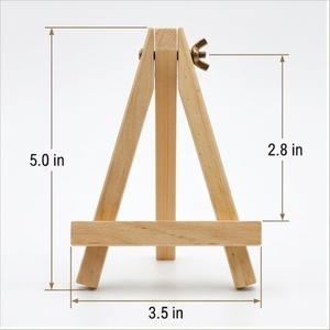 <b>Wood</b> A-Frame Display Stand 3.0 Width 1.8 Depth Natural Finish <b>Rustic</b> Design Tabletop Home Decoration Birthday Anniversary - Product Image 2