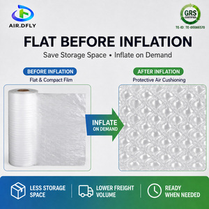 Custom Air Dfly 30x30cm PE Air Cushion Film Roll 15um 300m Inflatable <strong>Bubble</strong> Wrap Void Fill Protective Packaging For Shipping - Product Image 5