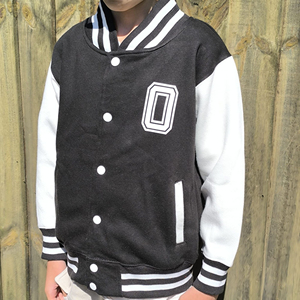 Veste universitaire noire et blanche pour homme en tissu de laine respirant, col montant, fermeture à boutons en corne, coupe classique, style décontracté, vêtement d'hiver - Product Image 1